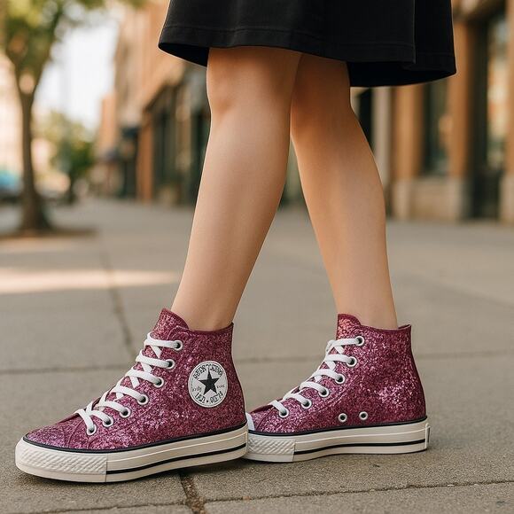 Converse Chuck Taylor All Star Hi Sneaker Brand New W Box Womens 8 Purple S-1530 - Picture 4 of 16